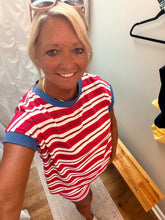 Load image into Gallery viewer, Red, White &amp; Blue Short Set