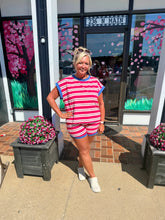 Load image into Gallery viewer, Red, White &amp; Blue Short Set