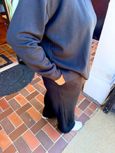 Load image into Gallery viewer, Black Silky Soft Two-Piece Pant Set