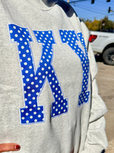 Load image into Gallery viewer, Kentucky Blue Polka Dot KY Appliqué Oversized Sweatshirt