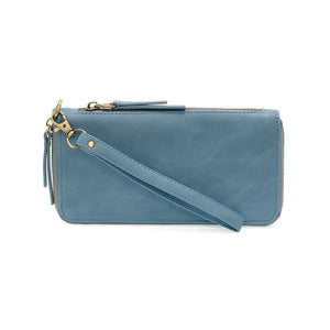 Chloe Zip Around Wallet Wristlet- Tranquil Blue
