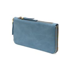 Load image into Gallery viewer, Chloe Zip Around Wallet Wristlet- Tranquil Blue
