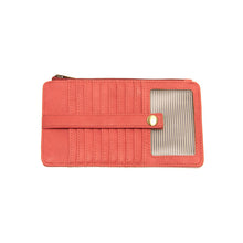 Load image into Gallery viewer, Kara Distressed Wallet- Bright Coral