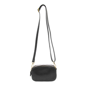 Layne Double Zip Mini Camera Crossbody- Black