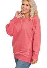 Load image into Gallery viewer, French Terry Red Pigment Dyed Pullover