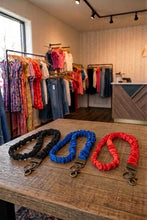 Load image into Gallery viewer, Trendy Scrunchie Neck Lanyard for Keys &amp; ID Badges – Solids &amp; Prints