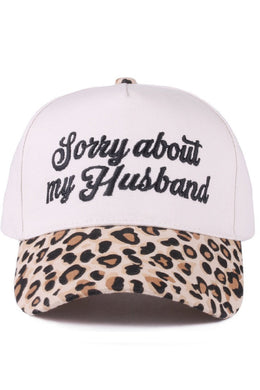 Sorry About My Husband Embroidered Baseball Cap