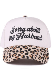 Sorry About My Husband Embroidered Baseball Cap