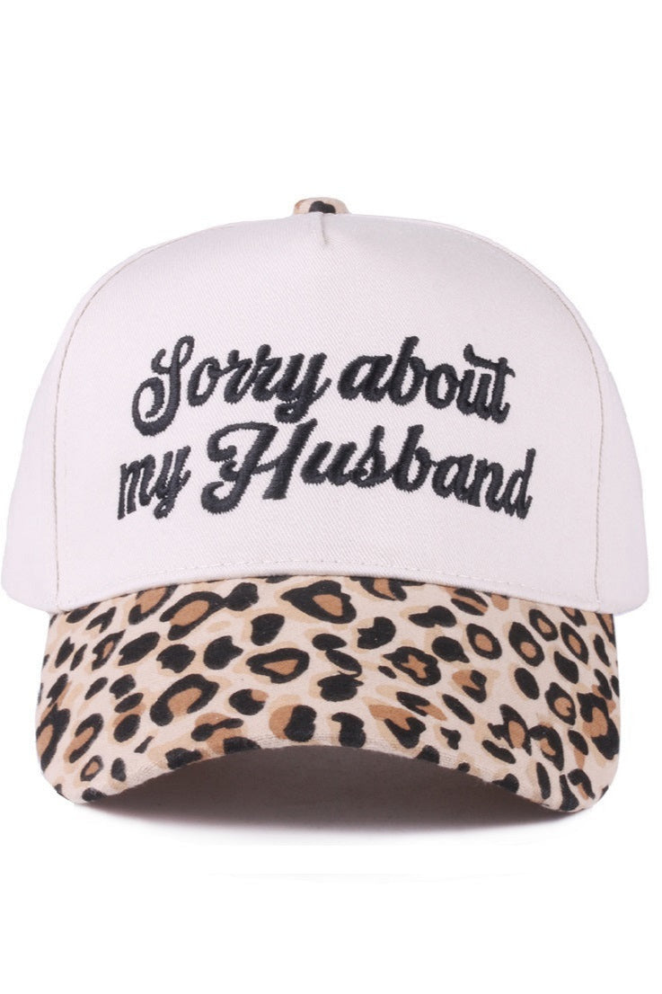 Sorry About My Husband Embroidered Baseball Cap
