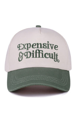 Expensive & Difficult Embroidered Baseball Cap