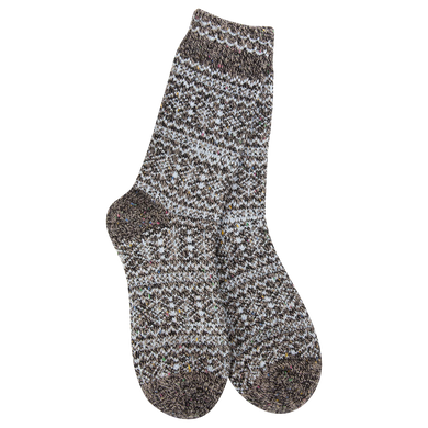 World's Softest Socks Holiday Confetti Crew- Blue Dark Confetti