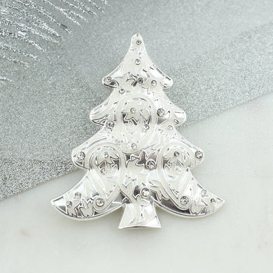 White Filigree Tree Pin/Pendant