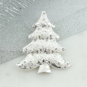 White Filigree Tree Pin/Pendant