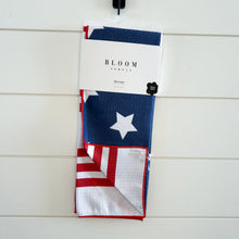 Load image into Gallery viewer, Patriotic Stars &amp; Stripes Waffle Knit Kitchen Towel