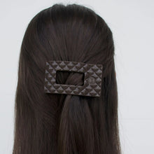 Load image into Gallery viewer, Teleties Small Flat Rectangle Hair Clip- Truly Taupe Quilted