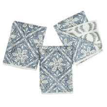 Load image into Gallery viewer, Blue Majolica Set Of 3 Reversible Microfiber Dish Cloth Set