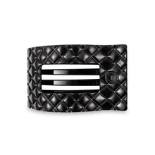 Load image into Gallery viewer, Teleties Medium Flat Rectangle Hair Clip- Jet Black Quilted