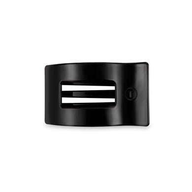 Teleties Small Flat Rectangle Hair Clip- Jet Black