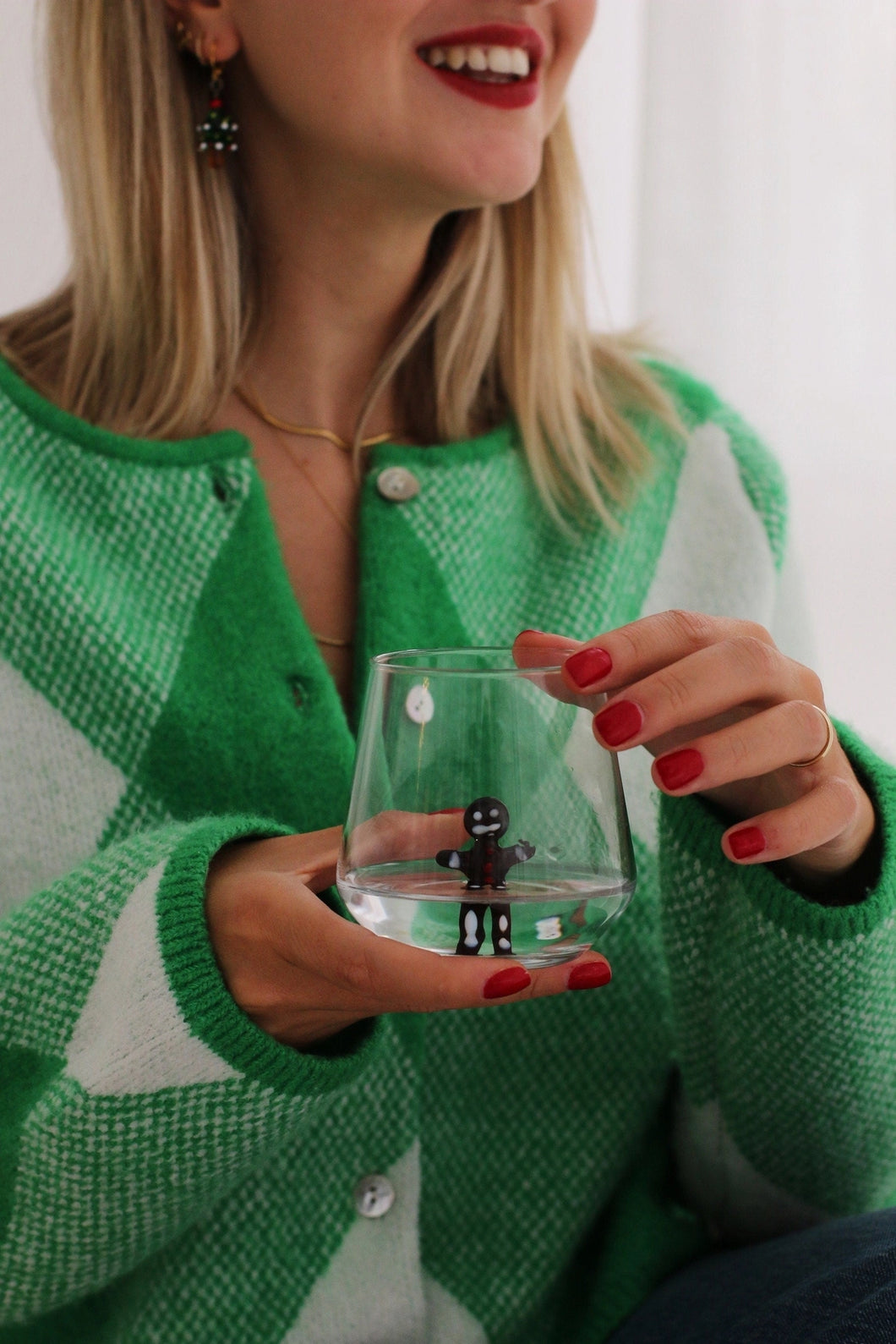 Handblown Gingerbread Man Figurine Glass