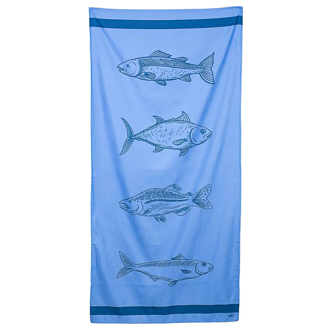 Quick Dry Keep It Reel Beach Towel Sky Multicolor- 34