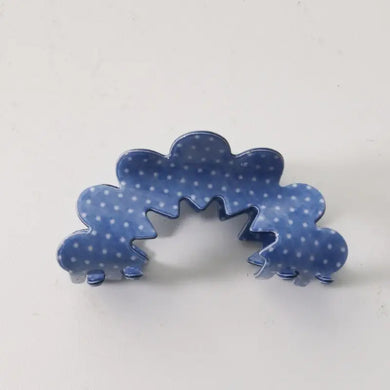 Vintage Porcelain Style Half Moon Hair Claw Clip