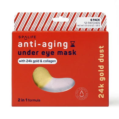 Candy Striped Anti-Aging Undereye Masks - 6 Pairs