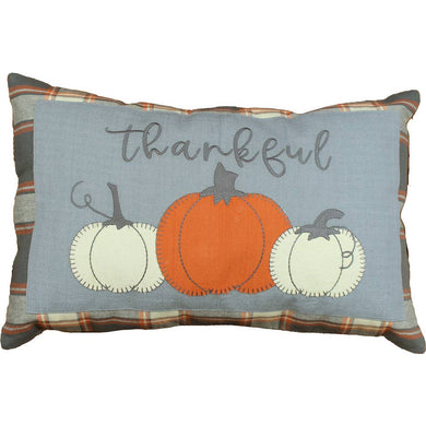 Fall Thankful Pillow Gray 14x20