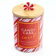 Load image into Gallery viewer, Candy Cane Swirl 10oz Candle