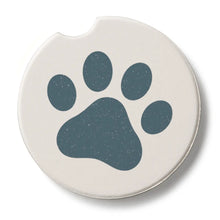 Load image into Gallery viewer, Printed Paw Absorbent Stone Car Coaster 1 Pk