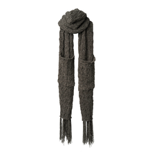 Load image into Gallery viewer, Cable knit scarf with built-in hand pockets- Assorted Colors