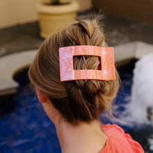 Load image into Gallery viewer, Teleties Large Flat Rectangle Hair Clip- Dreamsicle