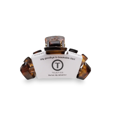 Teleties Tiny Hair Clip- Classic Tortoise