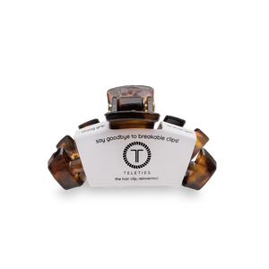 Teleties Tiny Hair Clip- Classic Tortoise