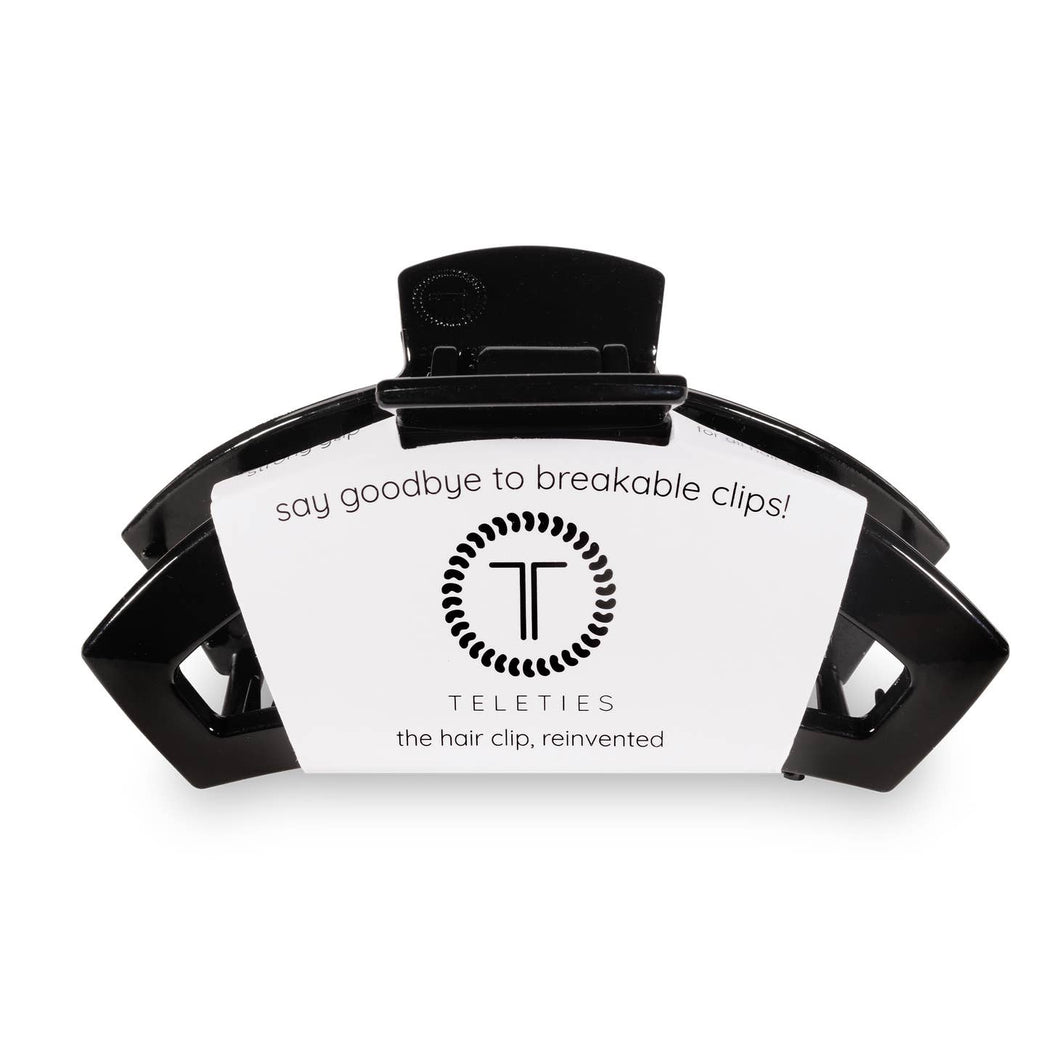 Teleties Open Large Hair Clip- Jet Black