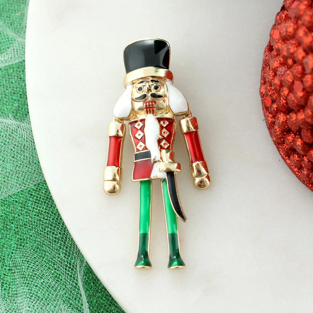 Dangle Nutcracker Christmas Pin/Pendant