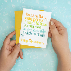 Shitshow Funny Anniversary Card