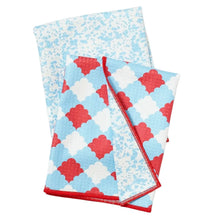 Load image into Gallery viewer, Double Duty Red White Blue Set Of 2 Reversible Microfiber Quick-Dry Dish Towels 18x18