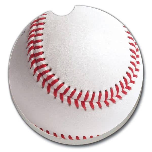 Baseball Absorbent Stone Car Coaster 1 Pk