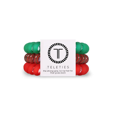 Classy Christmas Teleties Large 3-Pack Hair Ties