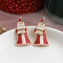 Load image into Gallery viewer, Saint Nick Dangle Post Earrings