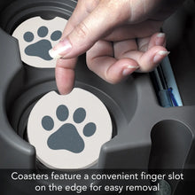 Load image into Gallery viewer, Printed Paw Absorbent Stone Car Coaster 1 Pk