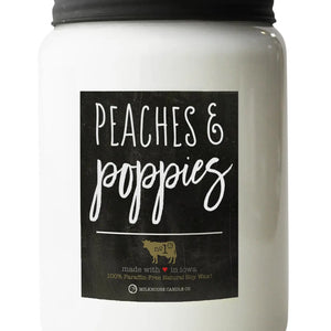 26oz Peaches & Poppies Apothecary Farmhouse Jar Candle
