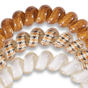 Upstage Beige Teleties Small 3-Pack Hair Tie