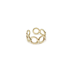 Gold Plated Adjustable Ring - Open Rings
