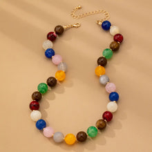 Load image into Gallery viewer, Multi Color Beaded Chain Neckalce