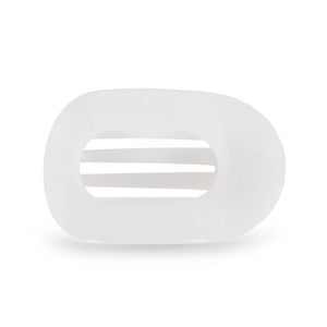 Coconut White Medium Flat Round Clip