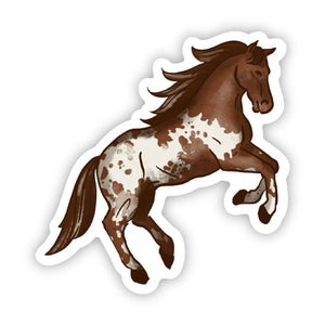 Brown & White Horse Sticker