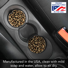 Load image into Gallery viewer, Leopard Print Absorbent Stone Car Coaster 1 Pk