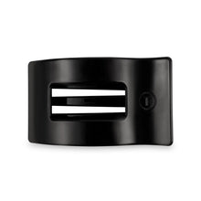 Load image into Gallery viewer, Teleties Medium Flat Rectangle Hair Clip-  Jet Black