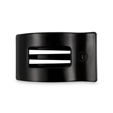 Teleties Medium Flat Rectangle Hair Clip-  Jet Black
